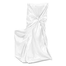 Satin Universal Chair Cover White