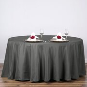 Round Tablecloth 120" Polyester Charcol