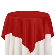 72 in. Square Satin Overlay Red