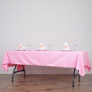 Pink Polyester Rectangular Tablecloth 60x102" 