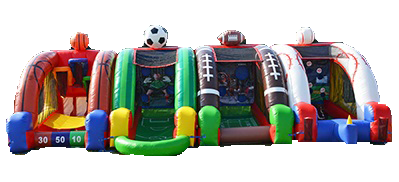4 Sport Challenge Games (Soccer, Baseball, Football, Basketball) 36'x14' 4 Sport Challenge Games (Soccer, Baseball, Football, Basketball) 36'x14'
