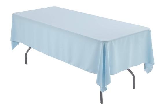 Linen: Baby Blue Rectangular Tablecloth 60 Linen: Baby Blue Rectangular Tablecloth 60