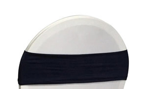Linen: Navy Blue Chair Band Linen: Navy Blue Chair Band