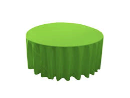 Linen: Lime Green Round Tablecloth 108 Linen: Lime Green Round Tablecloth 108