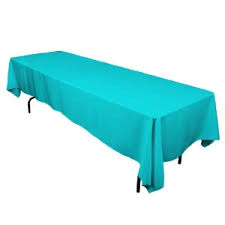 Linen: Turquoise Rectangular Tablecloth 60 Linen: Turquoise Rectangular Tablecloth 60