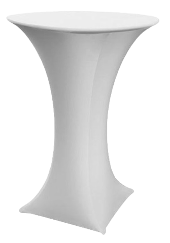 Linen: White Cocktail Tablecovers Spandex Linen: White Cocktail Tablecovers Spandex