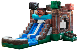 Pixel 3D 4in1 Combo Water Slide 13'x25' SC708 With Pool Pixel 3D 4in1 Combo Water Slide 13'x25' SC708 With Pool
