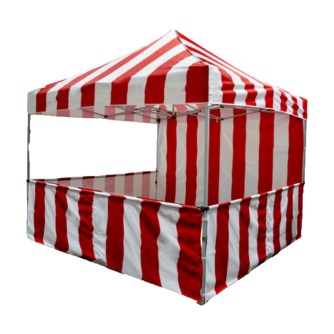 Carnival Booth 8'x8' with side skirts Carnival Booth 8'x8' with side skirts