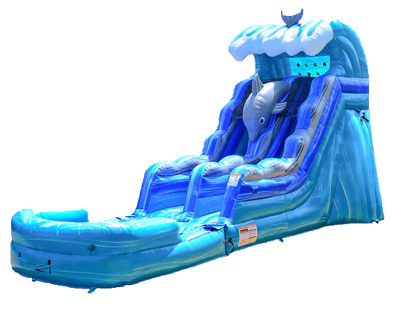 15' Dolphin Water Slide W505 13'x28' 15' Dolphin Water Slide W505 13'x28'