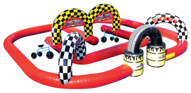 Race Track with 2 Adult Tricycles 45'x45' Race Track with 2 Adult Tricycles 45'x45'