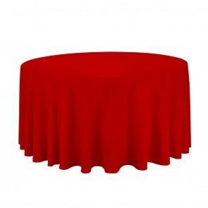 Linen: Red Round Tablecloth 108 Linen: Red Round Tablecloth 108