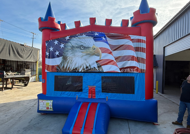 American Eagle, Bounce House w/Basketball Hoop American Eagle, Bounce House w/Basketball Hoop