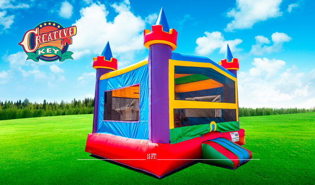 Castle Bounce House with Basketball Hoop Castle Bounce House with Basketball Hoop