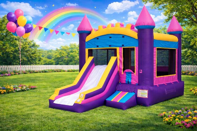 Purple Bounce House Combo Purple Bounce House Combo