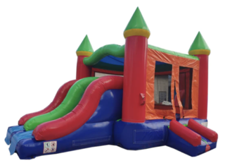 20' Blue and Red Bounce House & Slide Combo 