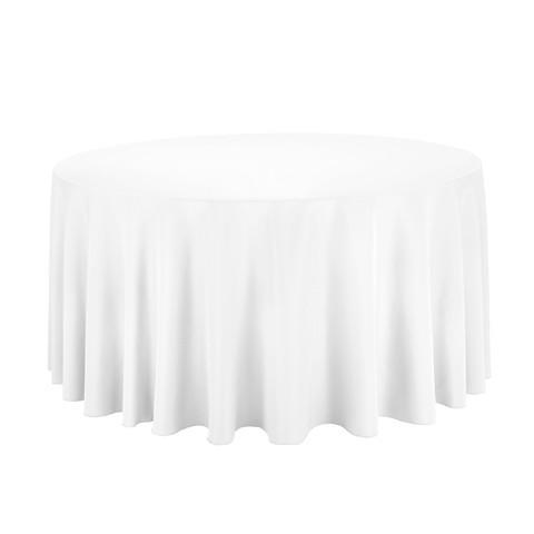 60 in.round white table covers