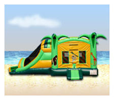 Tropical Jungle Moonwalk / Slide Combo Inflatable Party Rental