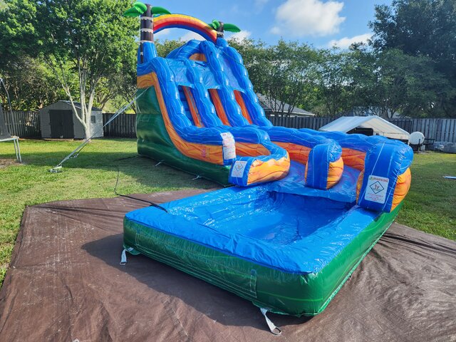 large double lane water slide for rent in Jacksonville Florida