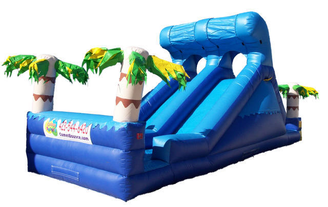 15' Dual Lane Surfs Up Tropical Slide 15' Dual Lane Surfs Up Tropical Slide