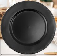 Black Acrylic Chargers 1DZ