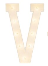 4ft Wood Marquee Light 'V'