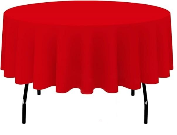 Round table red cover Round table red cover