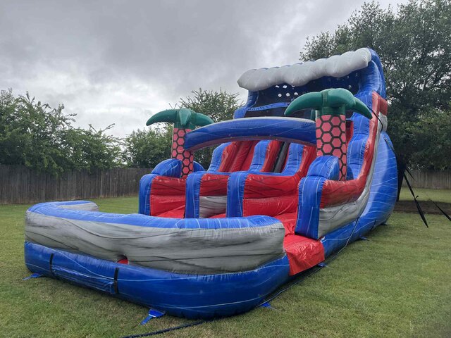 16 Ft Tiki Tide Dual Laned Slide Water Slide 16 Ft Tiki Tide Dual Laned Slide Water Slide