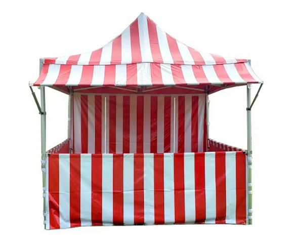 10x10 Carnival Pop Up Tent - Red and White Top 10x10 Carnival Pop Up Tent - Red and White Top