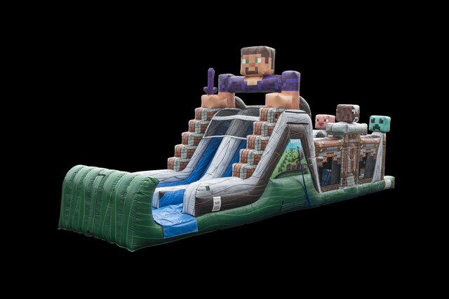 47 Ft Pixelated Wet Obstacle Course 47 Ft Pixelated Wet Obstacle Course
