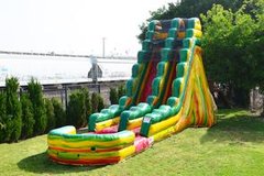 Wet 20 ft Neon Crush Water Slide with Pool