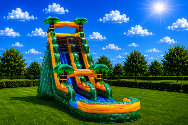 20' Cali Palms waterslide with pool 20' Cali Palms waterslide with pool