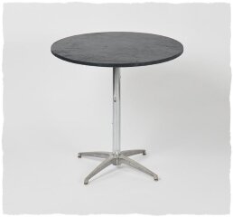 Black 36' Round Fitted Table Cover
