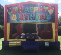 Happy Birthday Balloons Bounce House Slide Combo