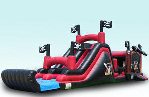 Pirate Ship Bouncy with 2-Lane Slide