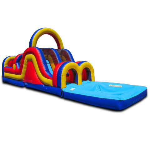 38' -Zip It Obstacle Course Dual Lane with Pool - New in 2022