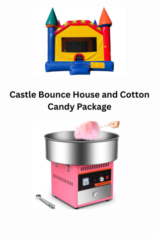 Castle Bounce House and Cotton Candy Machine Package Castle Bounce House and Cotton Candy Machine Package