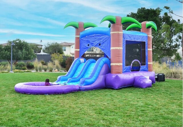Purple Dual Lane Combo Bounce House Reg $359 Sale $259 Purple Dual Lane Combo Bounce House Reg $359 Sale $259