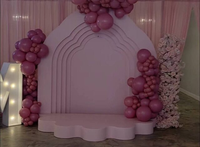 3D Wavy Backdrop Wall and Stage 3D Wavy Backdrop Wall and Stage