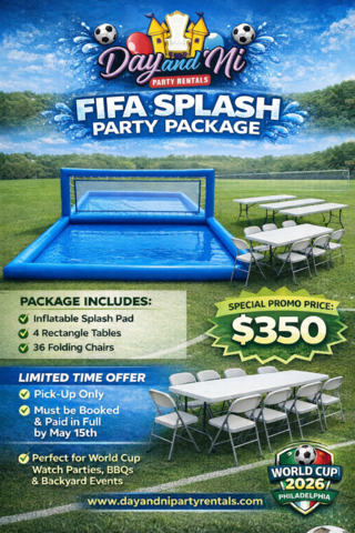 Fifa Splash Party Package - Pick up Only Fifa Splash Party Package - Pick up Only