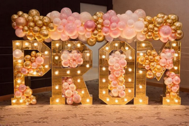 PROM Gold Marquee Letters - April Special PROM Gold Marquee Letters - April Special