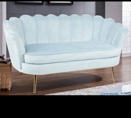 Small Velvet Light Blue Love seat