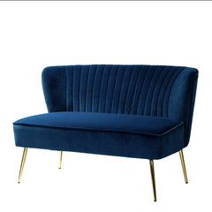 Small Velvet Navy Blue Love seat