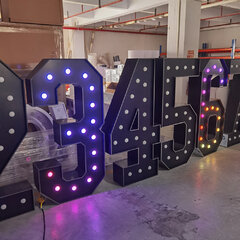 4ft- Black Acrylic Marquee Numbers $90/each