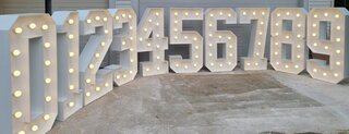 4ft- White Marquee Numbers $65/each