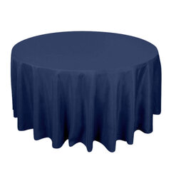 NAVY BLUE ROUND TABLECLOTH 120 INCH