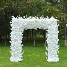 3D Open Flower Square Arch Wall ( White) 3D Open Flower Square Arch Wall ( White)