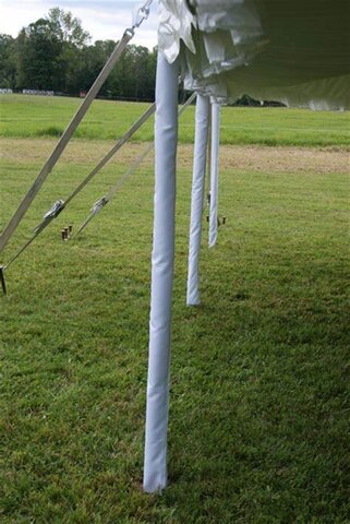 DISPOSABLE POLE COVERS, WHITE FITS 7' OR 8' LEGS