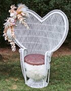 Wicker White Peacock Chair $75
