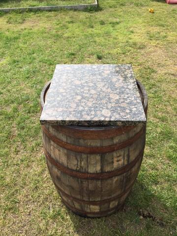 Wine Barrel With Granite Slab