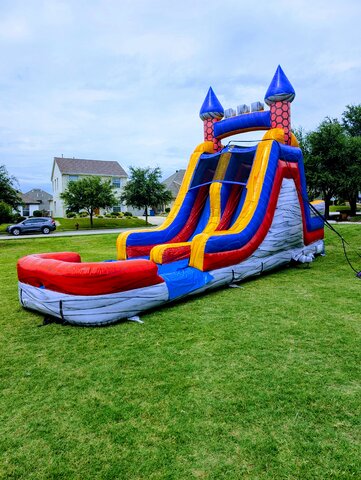 18ft Castle Dual Lane With Obstacle 18ft Castle Dual Lane With Obstacle